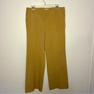 CHICO'S Straight Leg Trouser Pants Tan Office Work Neutral M 1.5 Short